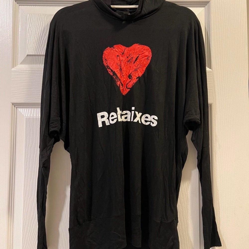 Desigual Black Tunic with Red Heart
